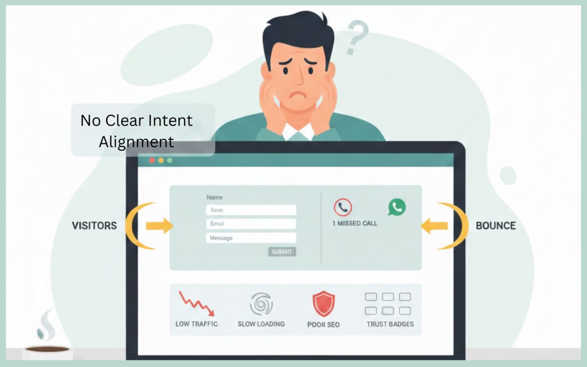 Your website is getting traffic but lacks clear intent alignment for conversions